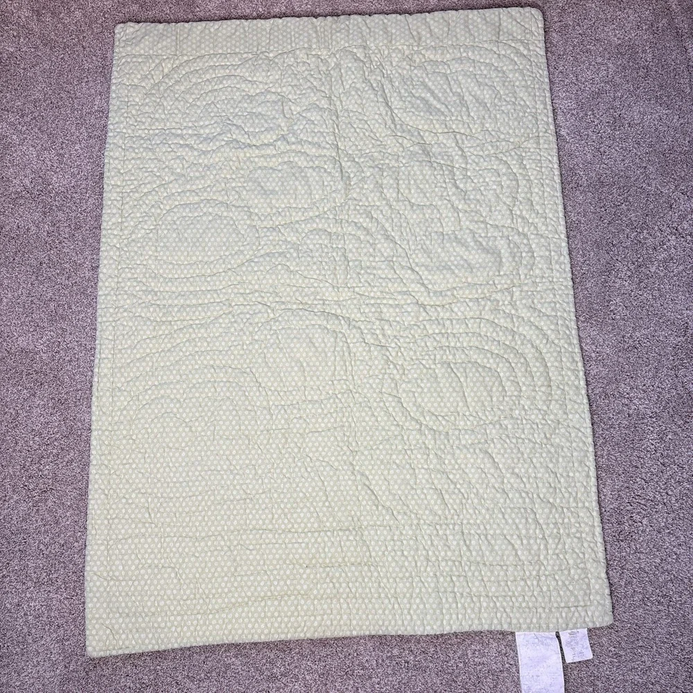 Pottery Barn Kids Stork Quilt Unisex Baby Nursery  Shabby Chic Cottage Whimsical